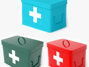 First Aid Kits Collection 3D Model