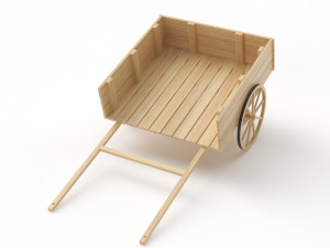 Old Wooden Carts Collection 3D Model
