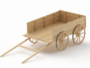 Old Wooden Carts Collection 3D Model