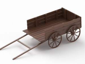 Old Wooden Carts Collection 3D Model