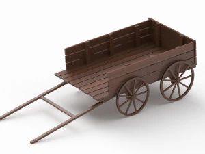 Old Wooden Carts Collection 3D Model
