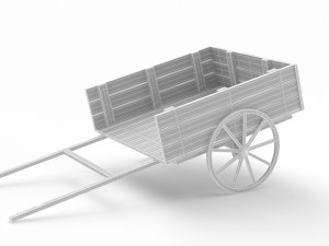 Old Wooden Carts Collection 3D Model