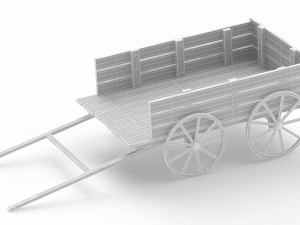 Old Wooden Carts Collection 3D Model