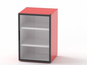 Red Mini Beverage Refrigerator 3D Model