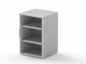 Red Mini Beverage Refrigerator 3D Model