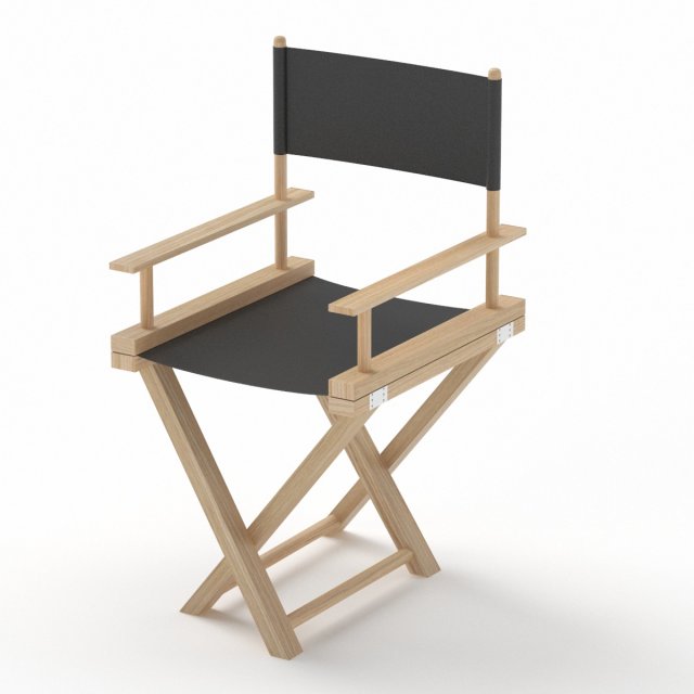 Director Chair 3D 模型 .c4d .max .obj .3ds .fbx .stl .blend 