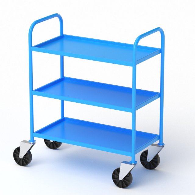 Service Trolley 3D Model .c4d .max .obj .3ds .fbx .stl .blend 