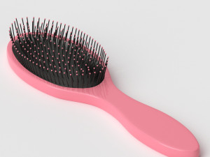 Pink Hairbrush model 3D Model