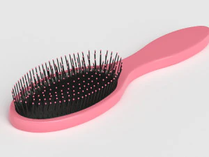 Pink Hairbrush model 3D Model