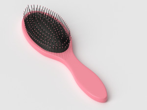 Pink Hairbrush model 3D 模型