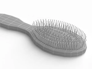 Blue Hair Brush 3D Model