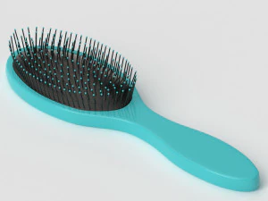 Blue Hair Brush 3D Model