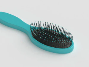 Blue Hair Brush 3D Model
