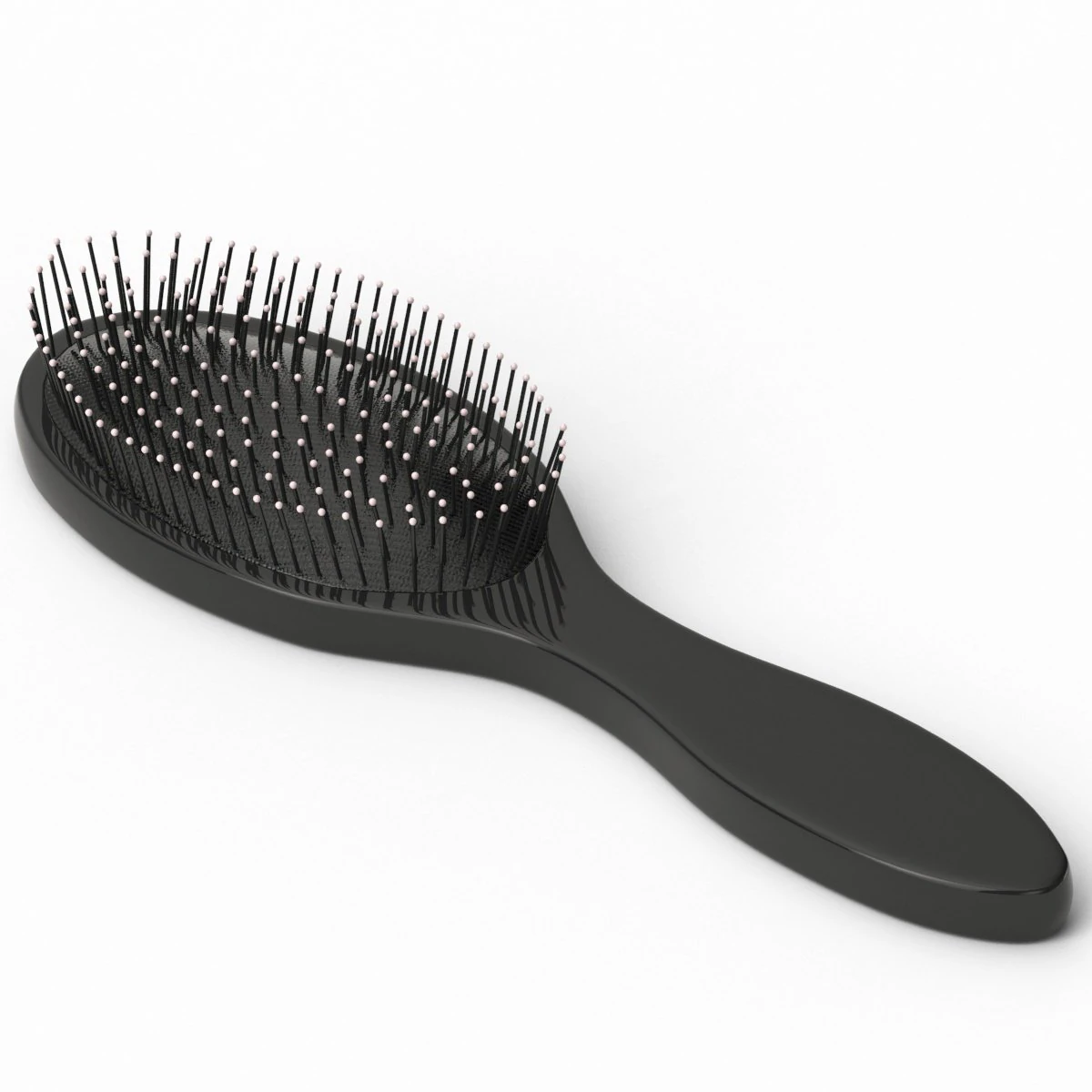 Black Hair Brush 3D Model .c4d .max .obj .3ds .fbx .stl .blend 