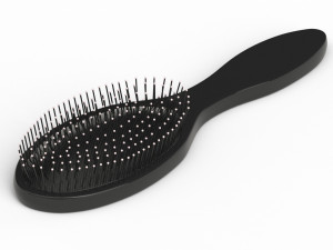 Black Hair Brush 3D Модель