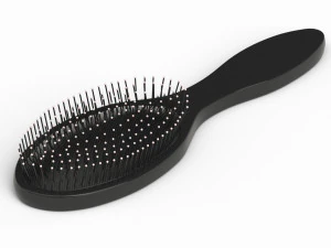 Black Hair Brush 3D Model