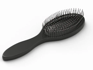 Black Hair Brush 3D Model