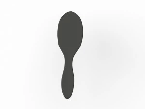 Black Hair Brush 3D Model