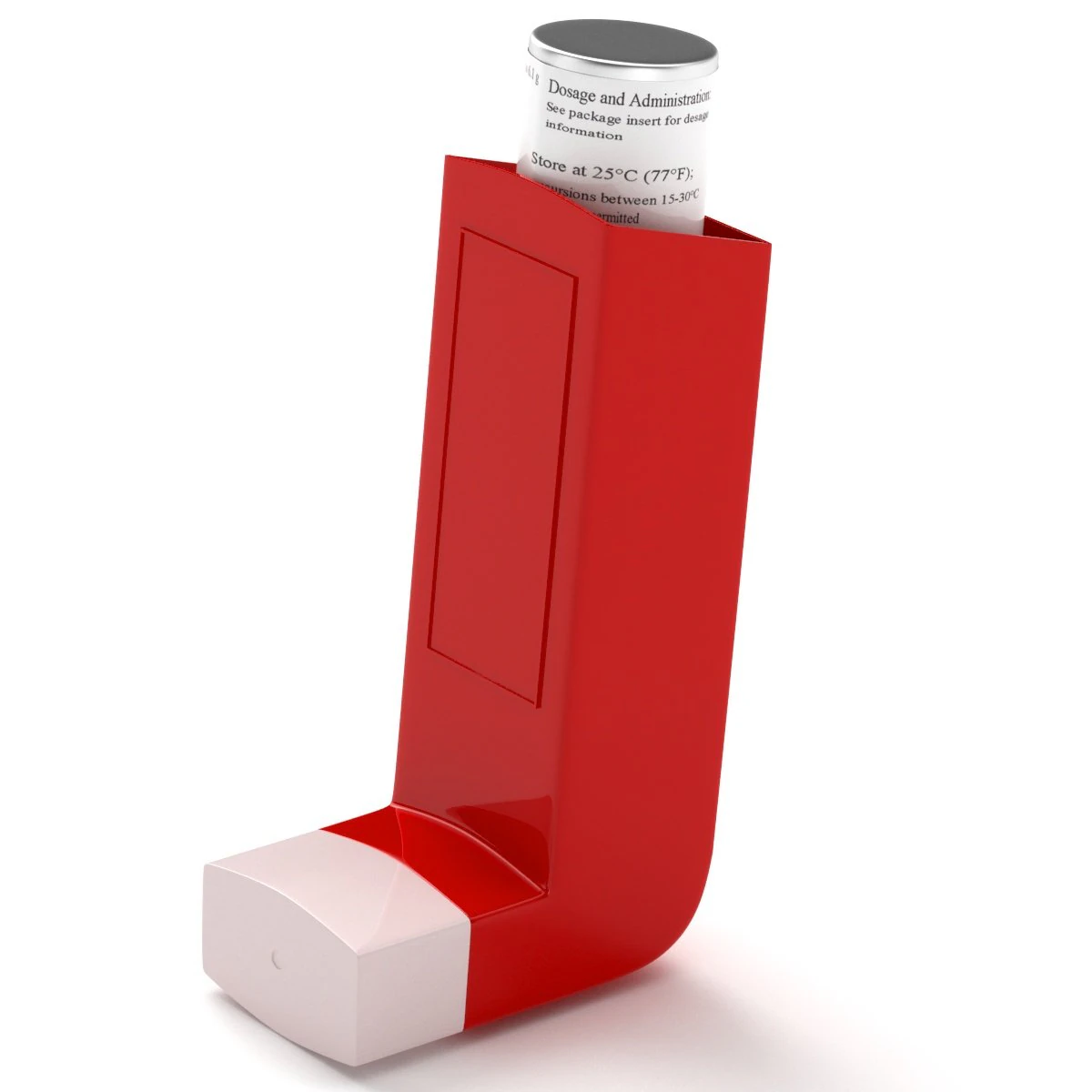 Asthma Inhaler 02 3D Model .c4d .max .obj .3ds .fbx .stl .blend