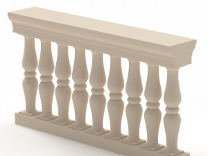 Classical Balustrade 3D Model