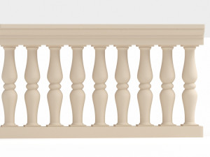 Classical Balustrade 3D 模型
