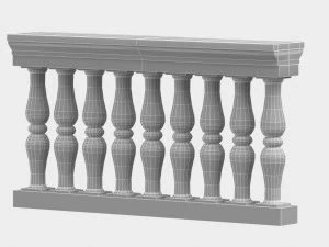 Klassische Balustrade 3D Modell