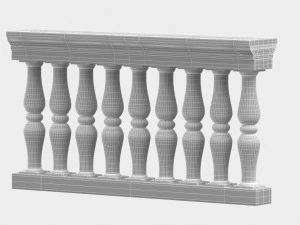 Klassische Balustrade 3D Modell