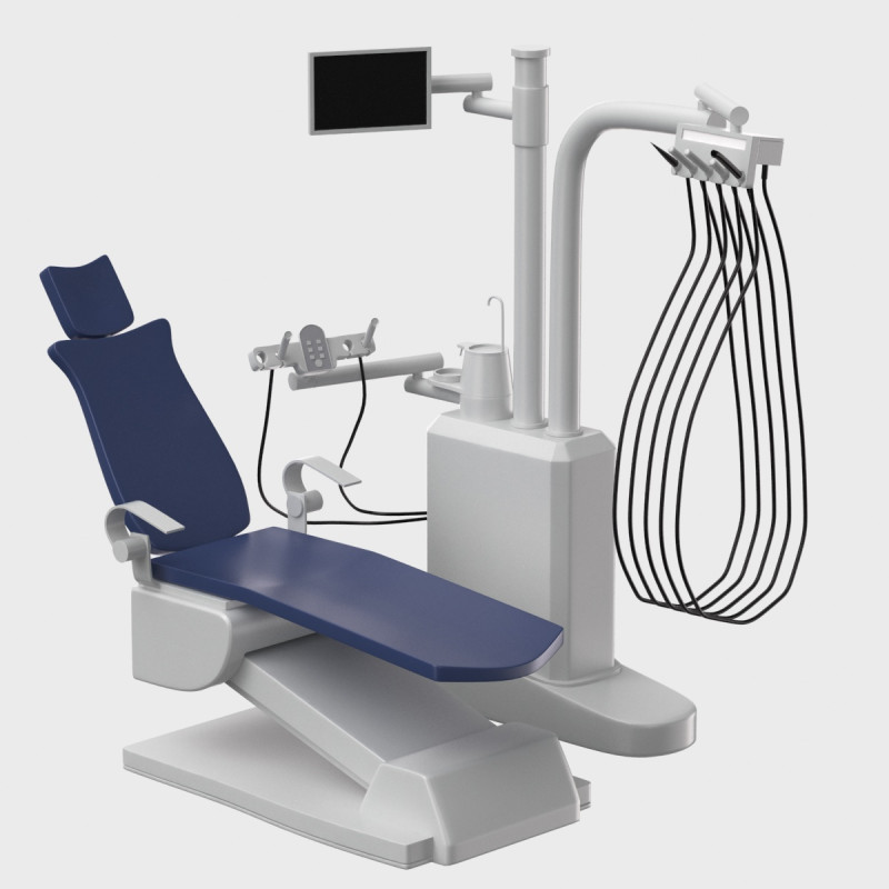 Dentist Chair 3D Model .c4d .max .obj .3ds .fbx .stl .blend 