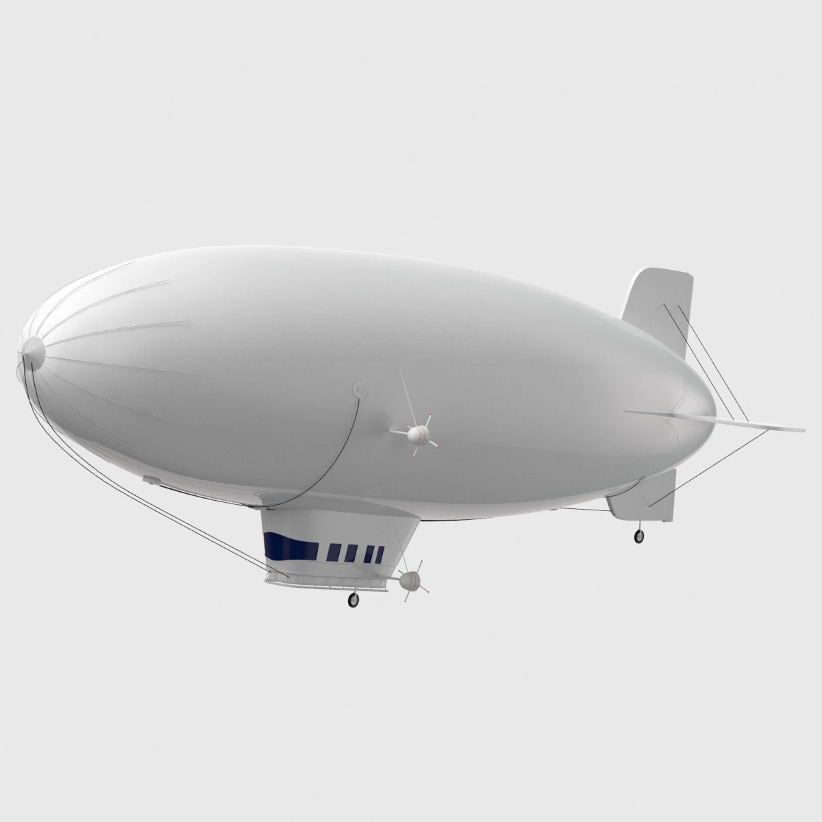 Blimp 3D Model .c4d .max .obj .3ds .fbx .stl .blend 