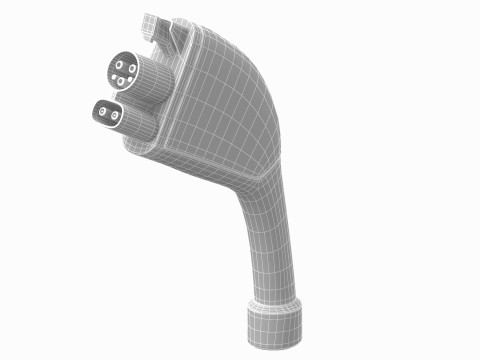 Electric Vehicle Charging Plug Socket 01 Modello 3D