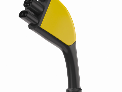 Electric Vehicle Charging Plug Socket 02 3D Model