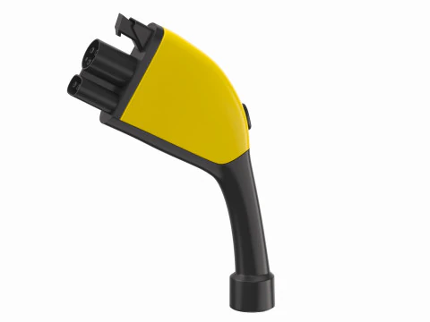 Electric Vehicle Charging Plug Socket 02 3D Model