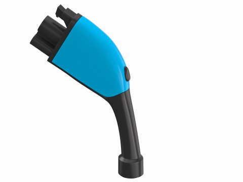 Electric Vehicle Charging Plug Socket 03 Model 3D