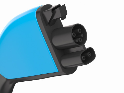 Electric Vehicle Charging Plug Socket 03 Model 3D