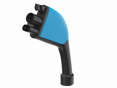 Electric Vehicle Charging Plug Socket 03 Model 3D