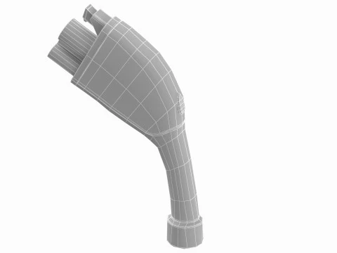 Electric Vehicle Charging Plug Socket 03 3D Model