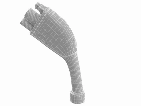 Electric Vehicle Charging Plug Socket 03 3D Model