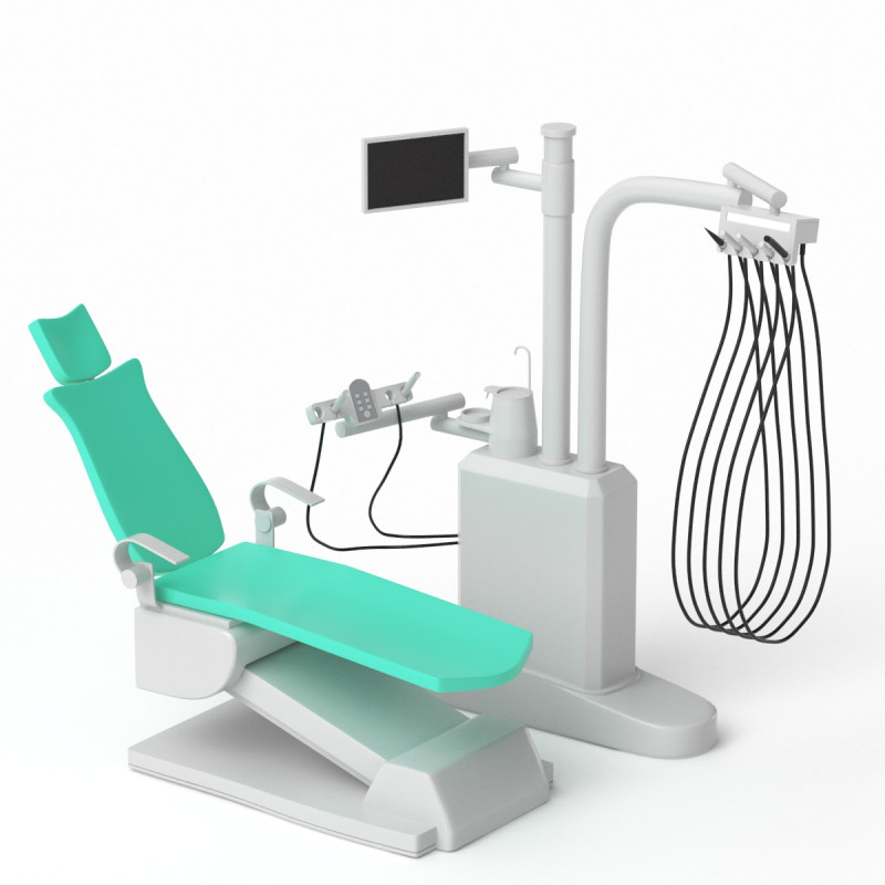 Dentist Chair 03 3D Model .c4d .max .obj .3ds .fbx .stl .blend 