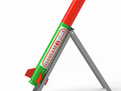Qassam 2 Rocket with launcher Modelo 3D