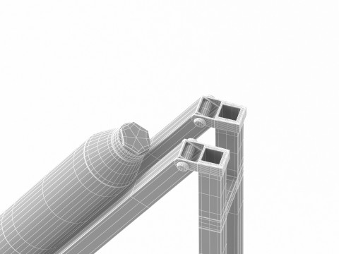 Qassam Rocket with launcher collection 3D Model