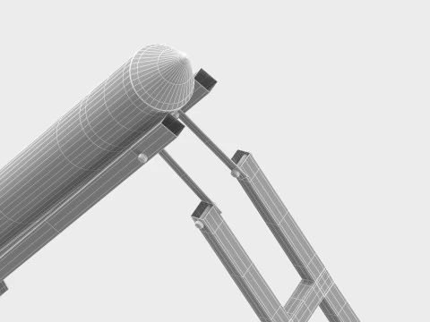 Qassam Rocket with launcher collection 3D Model