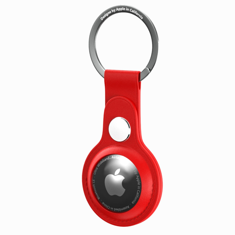 Apple AirTag Leather Key Ring Red Modelo 3D .c4d .max .obj .3ds .fbx .stl .blend 