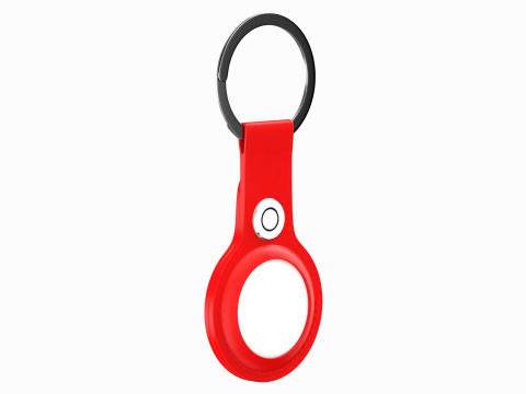 Apple AirTag Leather Key Ring Red Modelo 3D