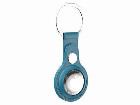 Apple AirTag Leather Key Ring Blue 3D-Modell