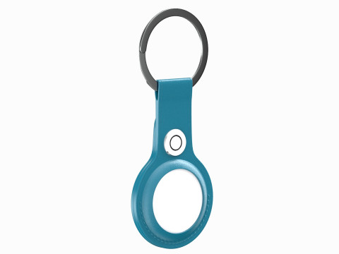 Apple AirTag Leather Key Ring Blue 3D-Modell