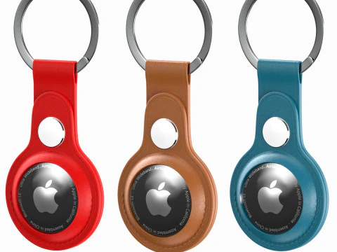 Colección de llaveros de cuero Apple AirTag Modelo 3D