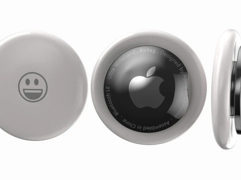 Apple AirTag And Apple AirTag Leather Key Ring Collection 3D Model