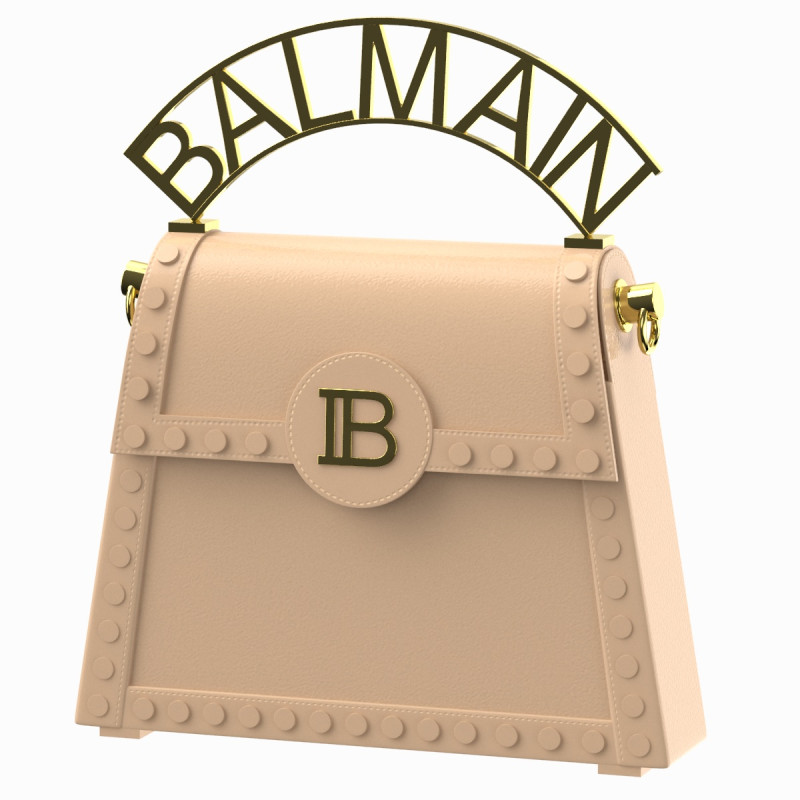 Balmain B Buzz Dynasty Small Bag Cream 3D Model .c4d .max .obj .3ds .fbx .stl .blend 