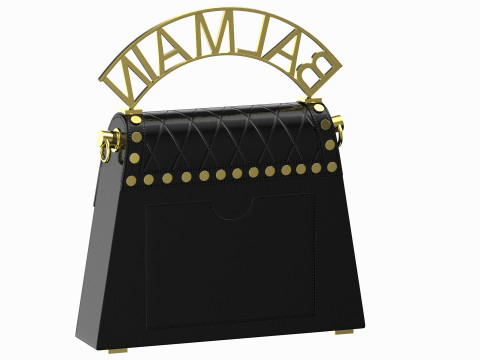 Balmain B Buzz Dynasty Small Bag Black 3D Model