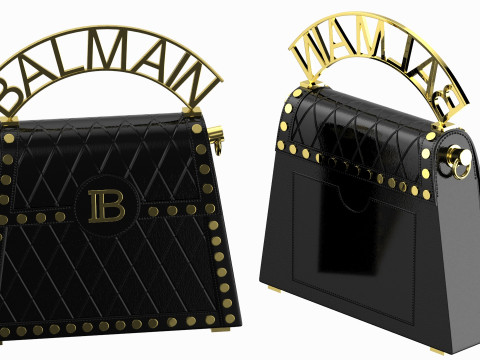 Balmain B Buzz Dynasty Small Bag Black 3D Model